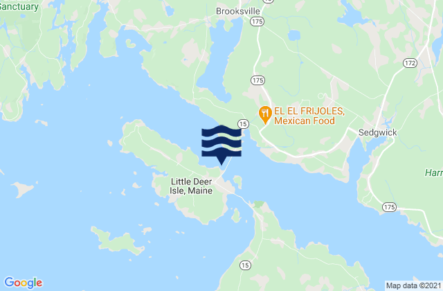 Little Deer Isle, United Statesの潮見表地図