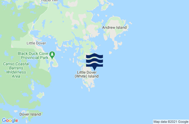 Little Dover (White) Island, Canadaの潮見表地図