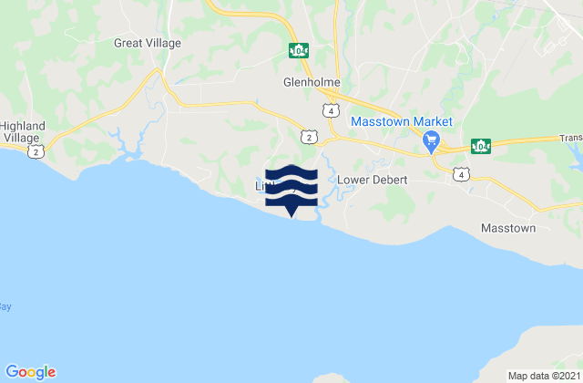 Little Dyke Beach, Canadaの潮見表地図