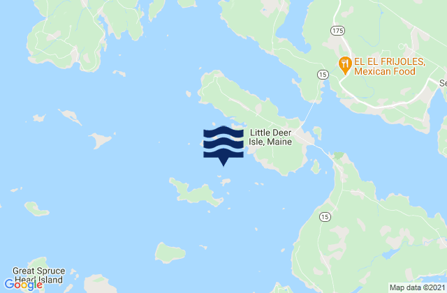 Little Eaton Island NNE of, United Statesの潮見表地図