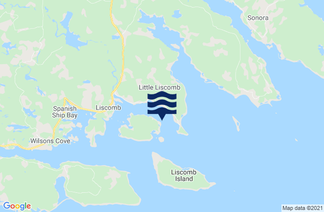 Little Liscomb Harbour, Canadaの潮見表地図