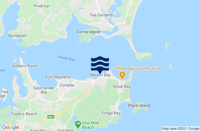 Little Nelson Bay, Australiaの潮見表地図