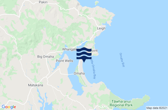 Little Omaha Bay, New Zealandの潮見表地図