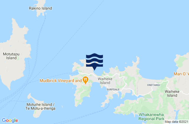 Little Oneroa Beach, New Zealandの潮見表地図