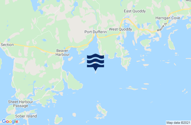 Little Rocky Island, Canadaの潮見表地図