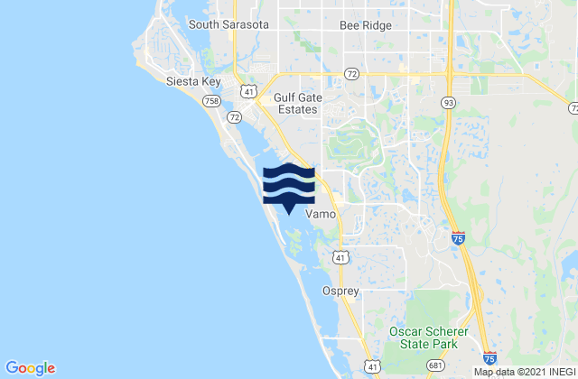 Little Sarasota Bay, United Statesの潮見表地図