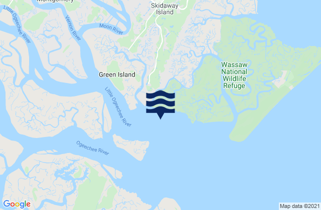Little Wassaw Island SW of, United Statesの潮見表地図
