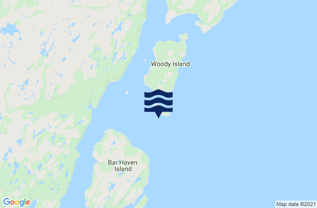 Little Woody Island, Canadaの潮見表地図