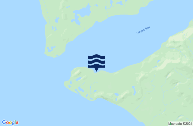 Lituya Bay 2 miles inside entrance, United Statesの潮見表地図