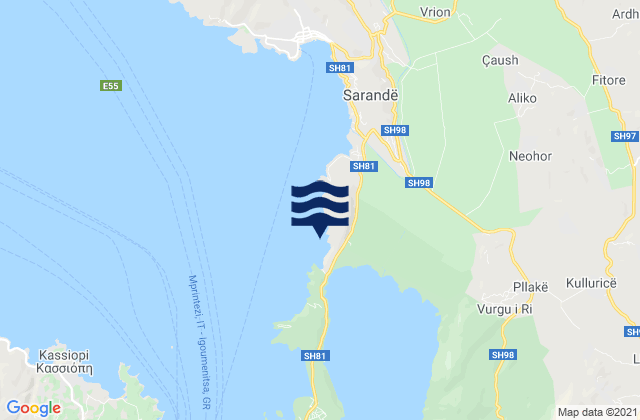 Livadhja, Albaniaの潮見表地図