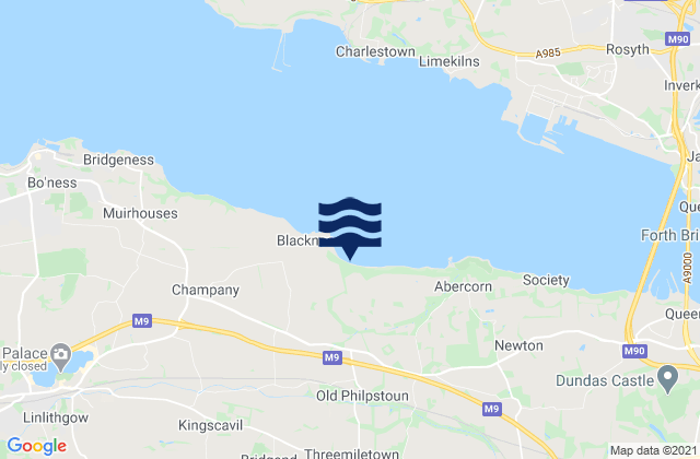 Livingston, United Kingdomの潮見表地図