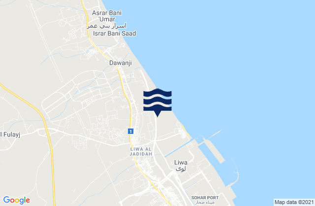 Liwá, Omanの潮見表地図