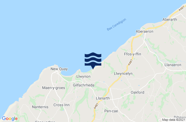 Llanarth, United Kingdomの潮見表地図
