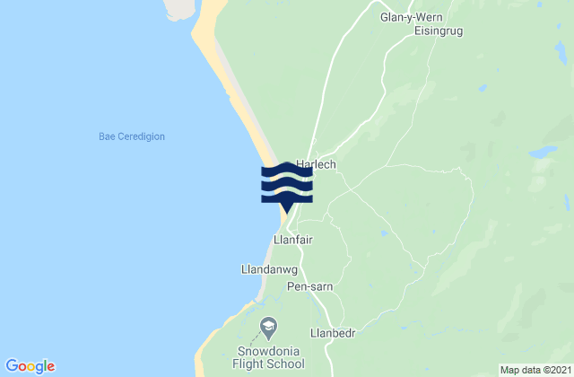 Llanfair, United Kingdomの潮見表地図