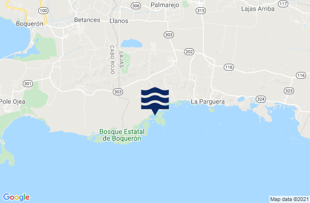 Llanos Barrio, Puerto Ricoの潮見表地図