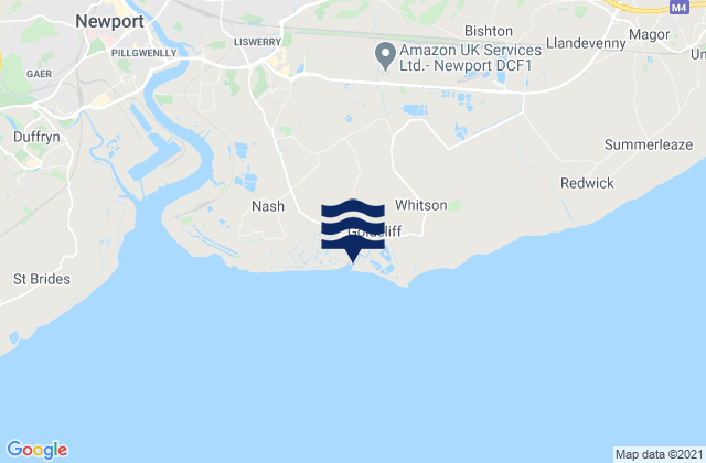 Llanwern, United Kingdomの潮見表地図