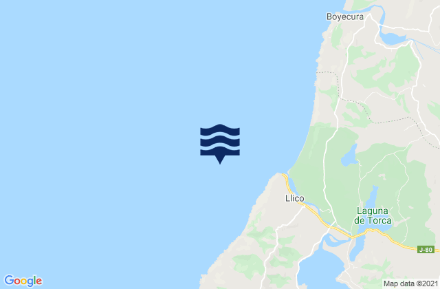 Llico, Chileの潮見表地図