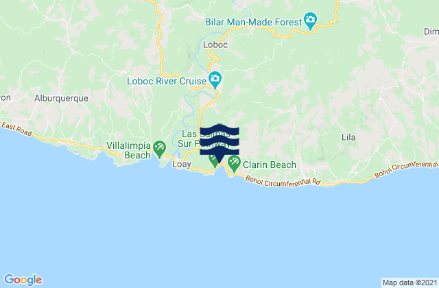 Loboc, Philippinesの潮見表地図