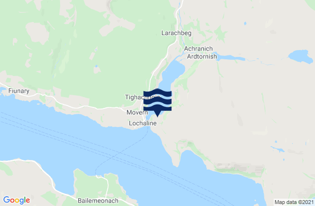 Loch Aline, United Kingdomの潮見表地図