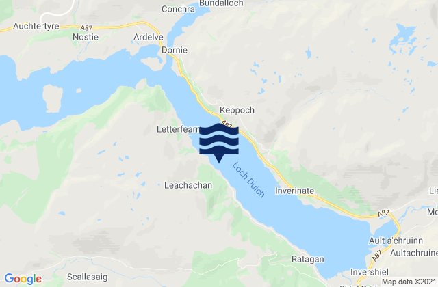 Loch Duich, United Kingdomの潮見表地図