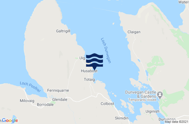 Loch Dunvegan, United Kingdomの潮見表地図