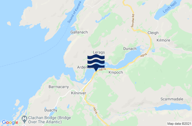 Loch Feochan, United Kingdomの潮見表地図