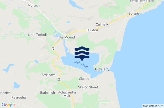 Loch Fleet, United Kingdomの潮見表地図