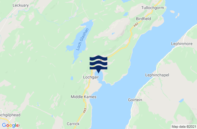 Loch Gair, United Kingdomの潮見表地図