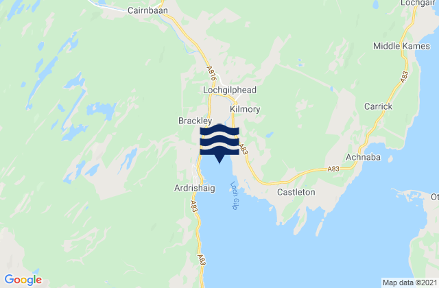 Loch Gilp, United Kingdomの潮見表地図
