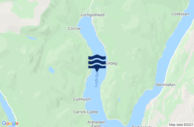 Loch Goil, United Kingdomの潮見表地図