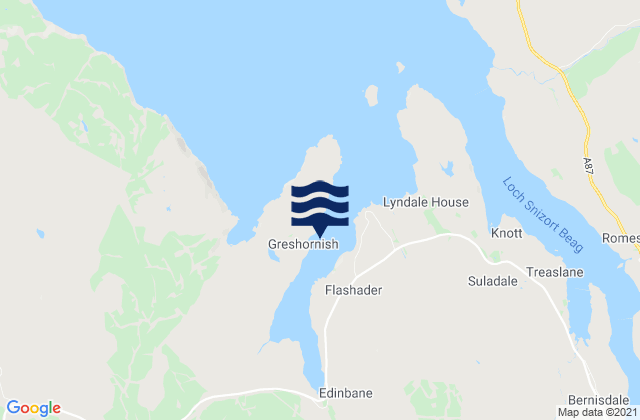 Loch Greshornish, United Kingdomの潮見表地図