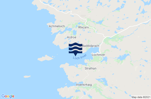 Loch Inver, United Kingdomの潮見表地図