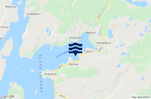 Loch Melfort, United Kingdomの潮見表地図