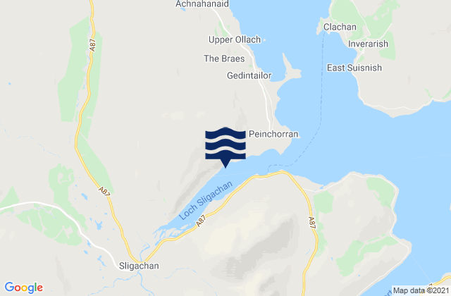 Loch Sligachan, United Kingdomの潮見表地図