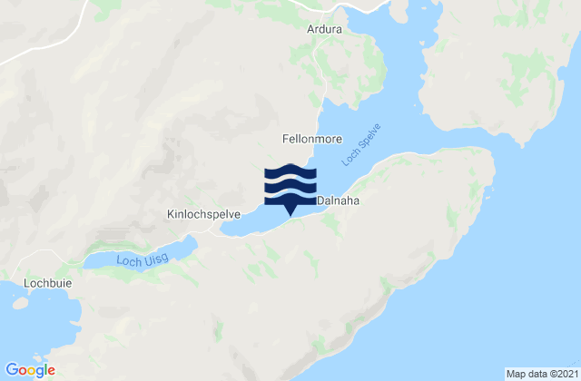 Loch Spelve, United Kingdomの潮見表地図