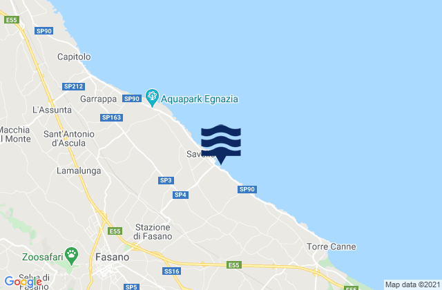 Locorotondo, Italyの潮見表地図