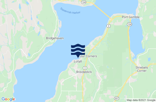 Lofall, United Statesの潮見表地図