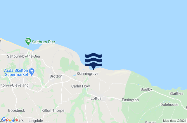 Loftus, United Kingdomの潮見表地図