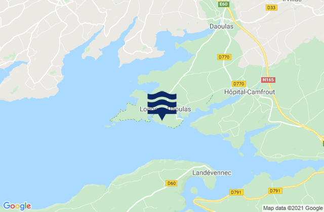 Logonna-Daoulas, Franceの潮見表地図
