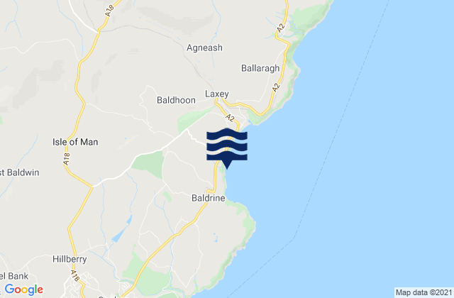 Lonan, Isle of Manの潮見表地図