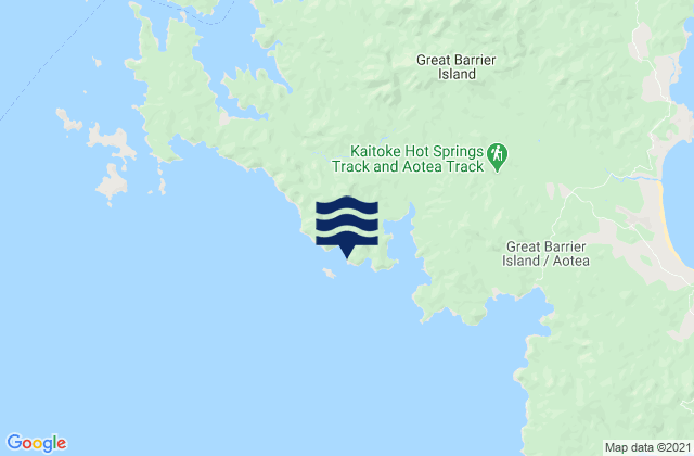 Long Bay, New Zealandの潮見表地図
