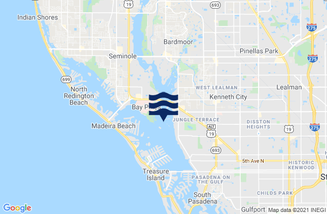 Long Bayou, United Statesの潮見表地図