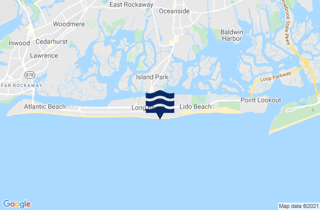 Long Beach (outer coast), United Statesの潮見表地図
