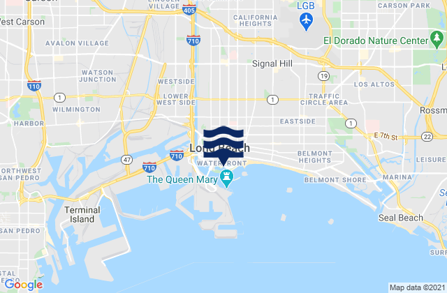 Long Beach, United Statesの潮見表地図
