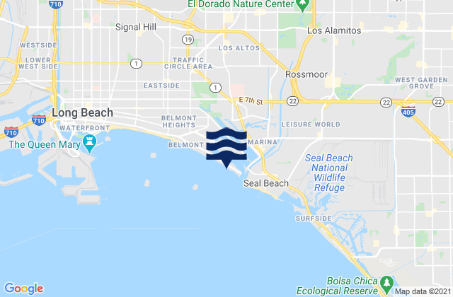 Long Beach Peninsula, United Statesの潮見表地図