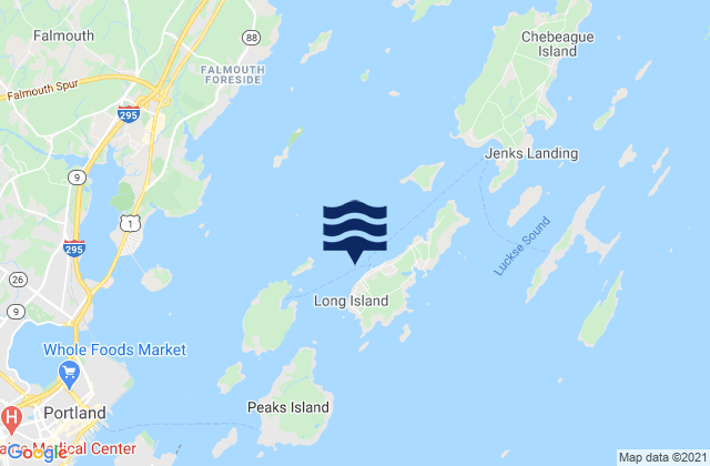 Long Island, United Statesの潮見表地図