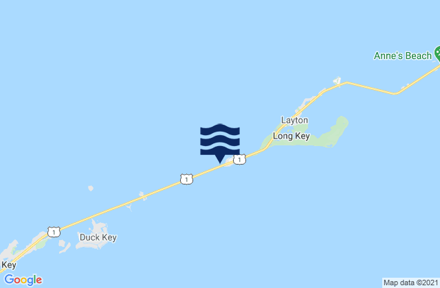 Long Key Western End, United Statesの潮見表地図