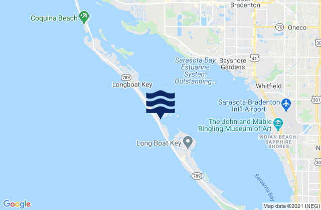 Longboat Key, United Statesの潮見表地図