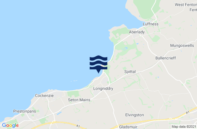 Longniddry, United Kingdomの潮見表地図