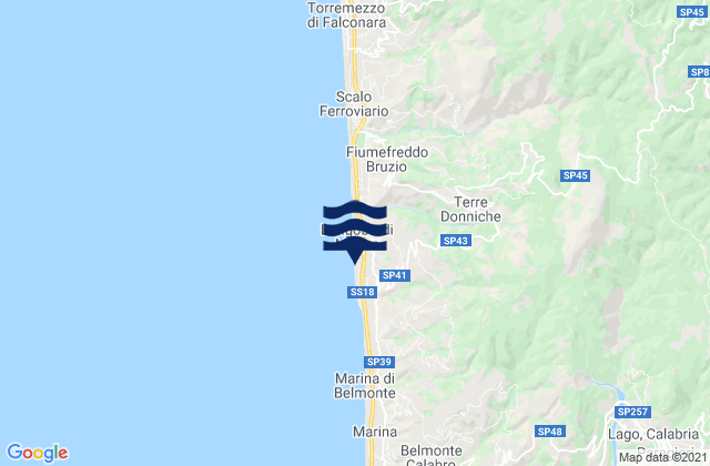 Longobardi, Italyの潮見表地図